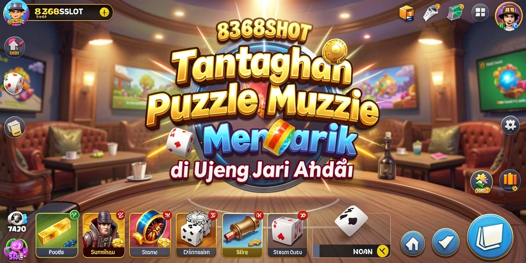 Screenshot gameplay 8368SLOT dengan teka-teki menarik dan warna-warni.