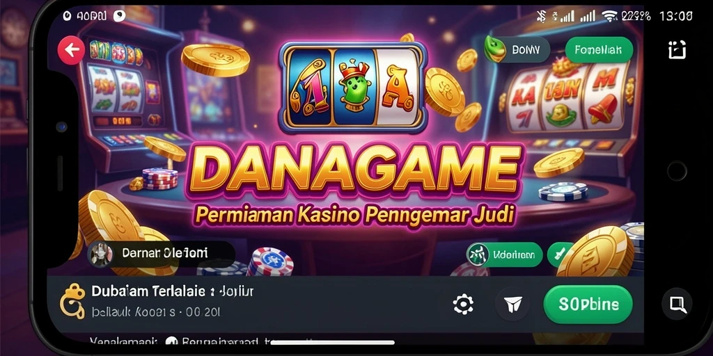 Screenshot gameplay DANAGAME yang menampilkan suasana Kasino yang mengasyikkan.