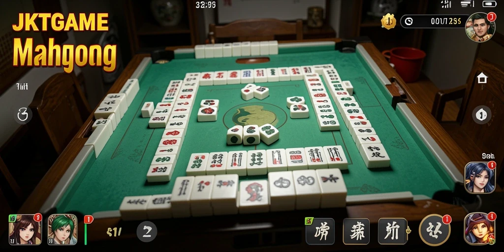 Screenshot JKTGAME menampilkan gameplay Mahjong yang seru dan menarik.