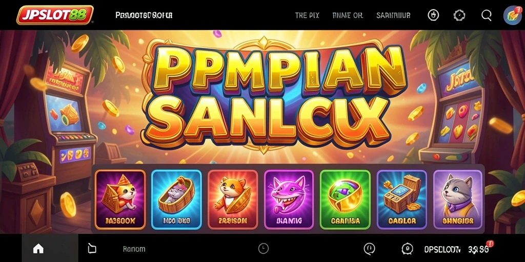 Tangkapan layar utama menampilkan gameplay santai dan fitur slot menarik.