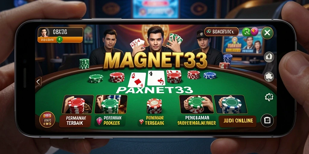 Screenshot gameplay MAGNET33 menampilkan suasana poker yang seru.