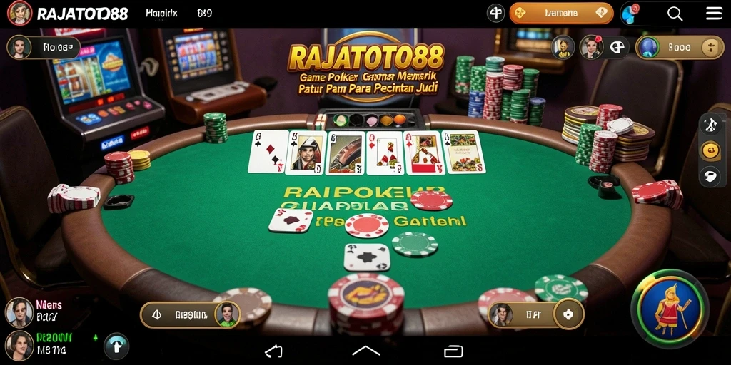 Gameplay mendebarkan di RAJATOTO88 dengan berbagai mode poker.