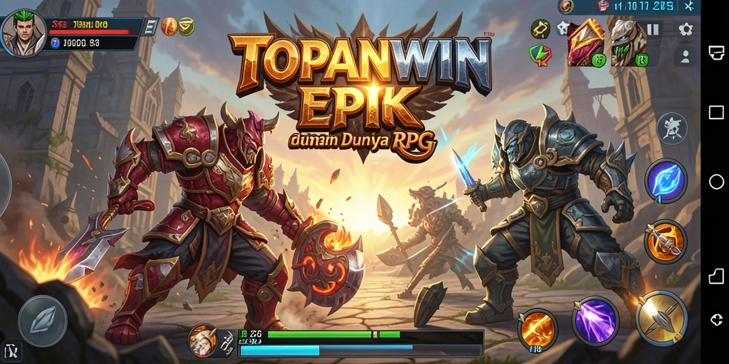 Screenshot gameplay <strong>TOPANWIN</strong> dengan pertarungan mendebarkan.