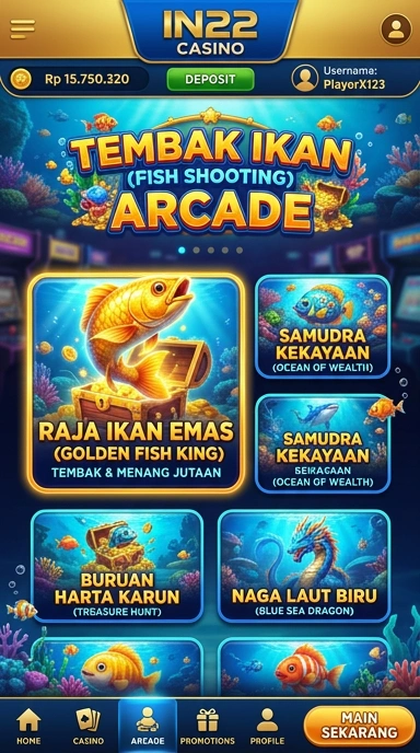 Tampilan antarmuka aplikasi in22 yang intuitif dan menarik.